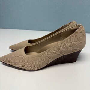 Tan Wedge Shoes - Size 10 W